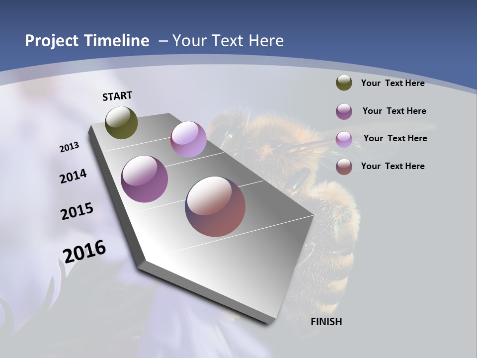 A Bee On A Flower Powerpoint Template PowerPoint Template