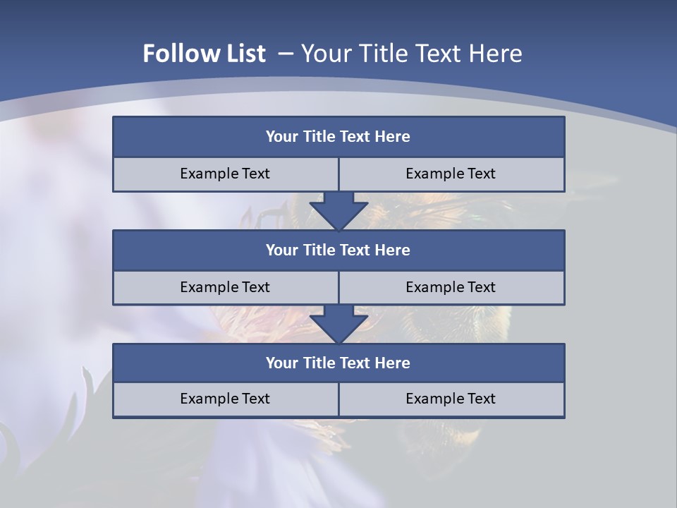 A Bee On A Flower Powerpoint Template PowerPoint Template