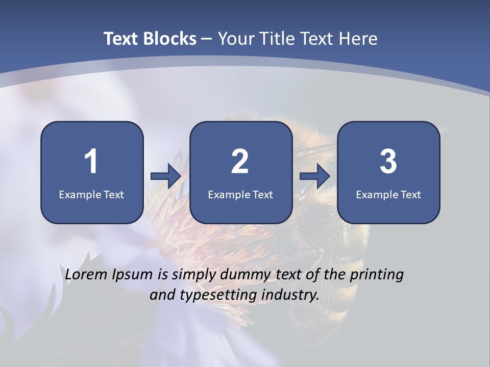A Bee On A Flower Powerpoint Template PowerPoint Template