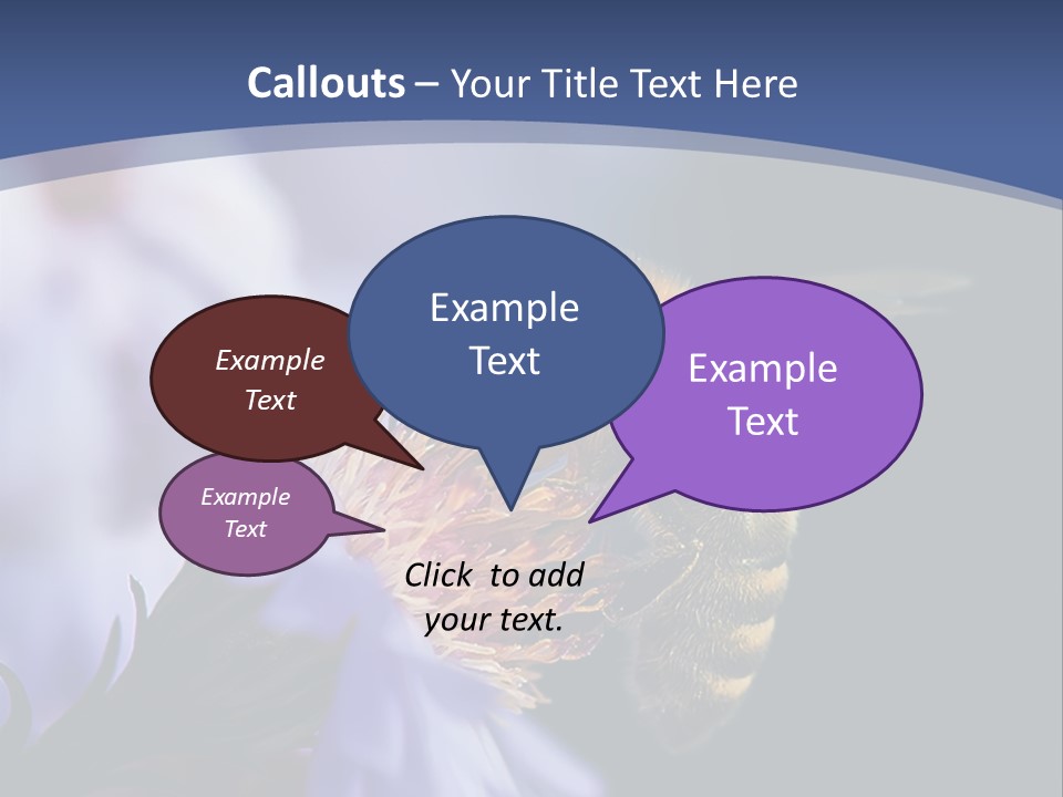 A Bee On A Flower Powerpoint Template PowerPoint Template