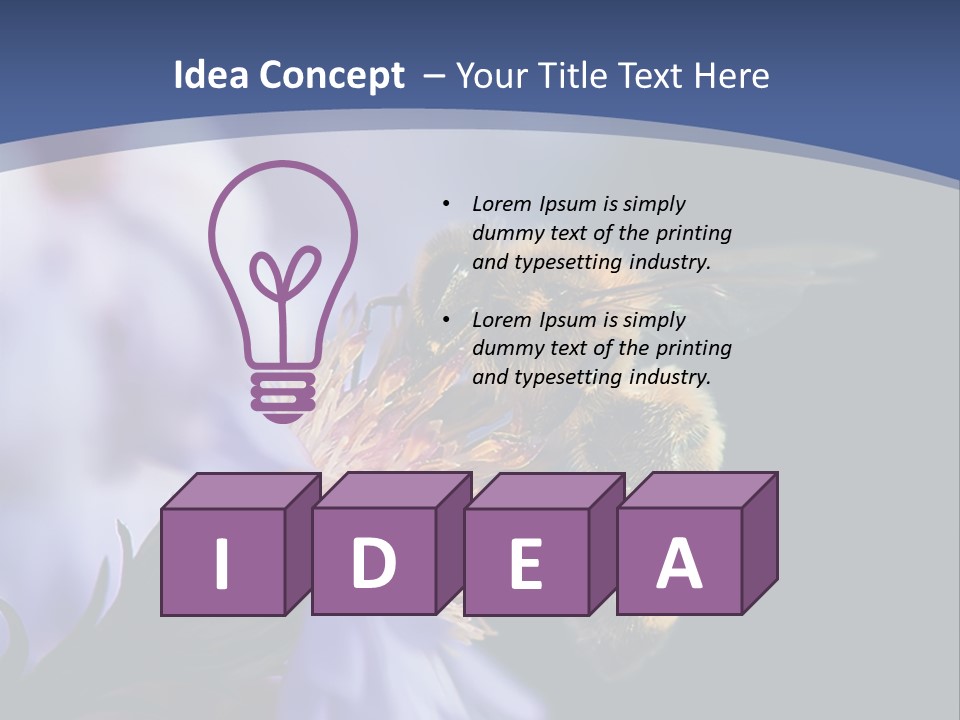 A Bee On A Flower Powerpoint Template PowerPoint Template