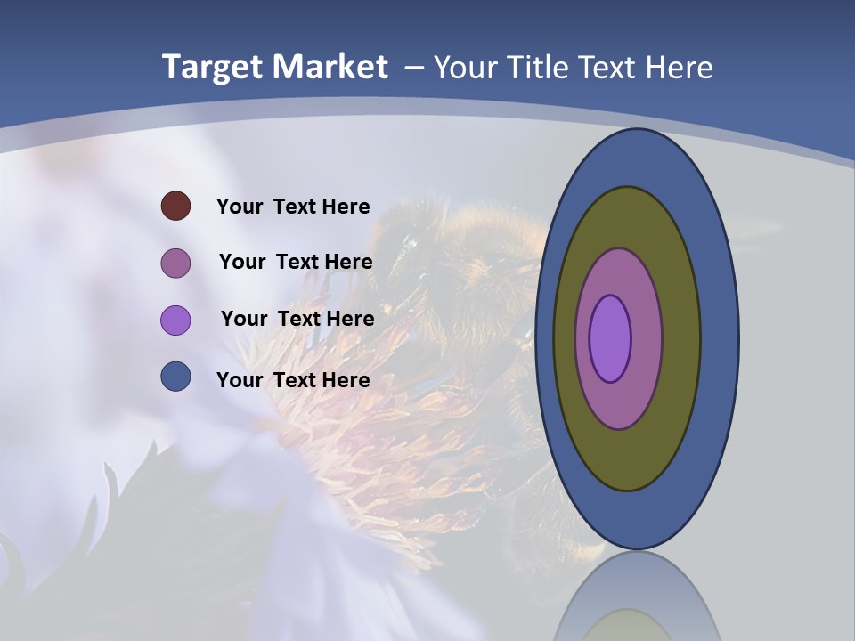 A Bee On A Flower Powerpoint Template PowerPoint Template