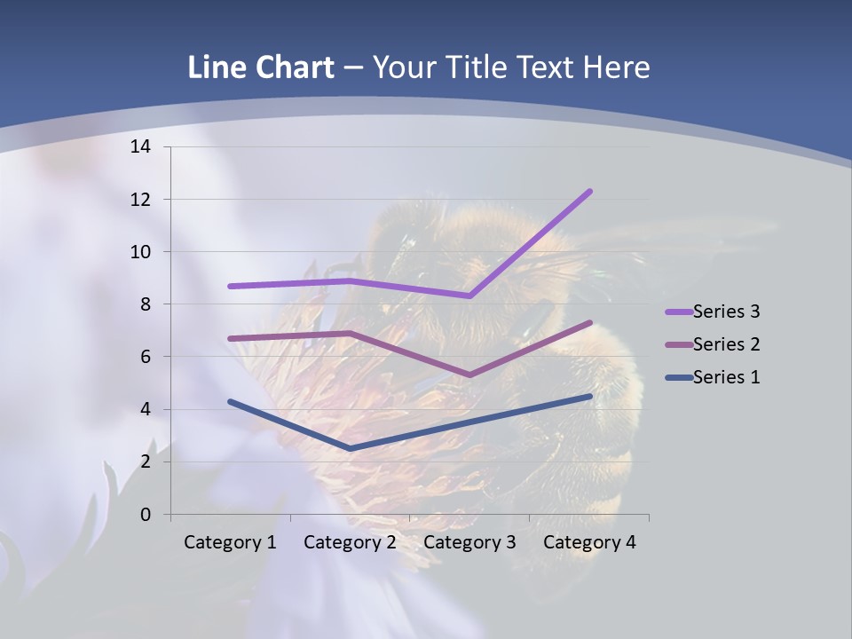 A Bee On A Flower Powerpoint Template PowerPoint Template