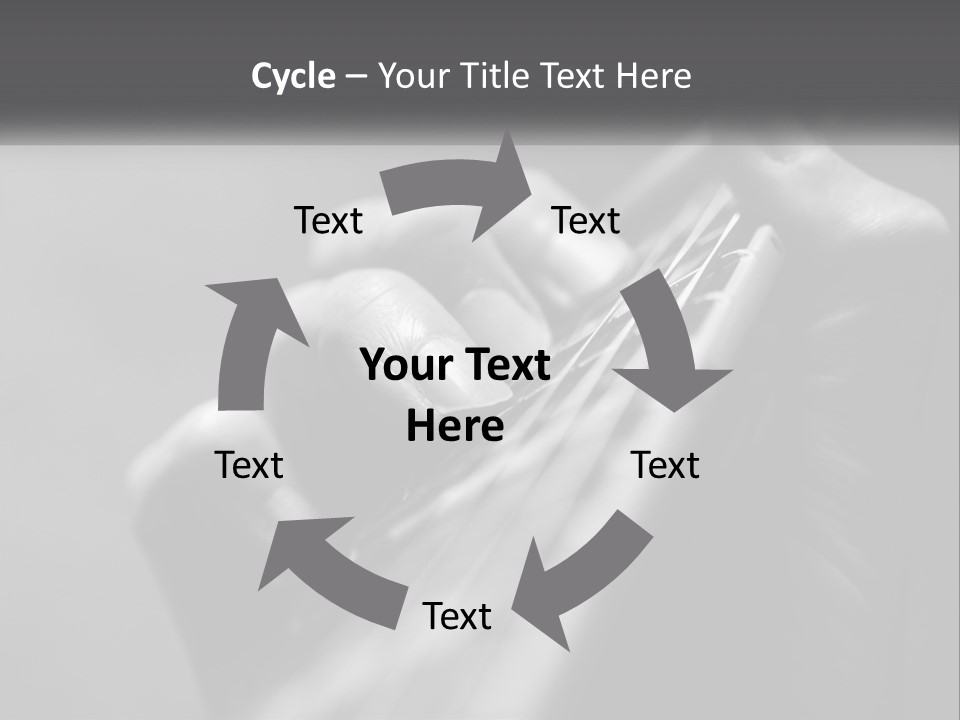 A Person Holding A Guitar String In Their Hands PowerPoint Template