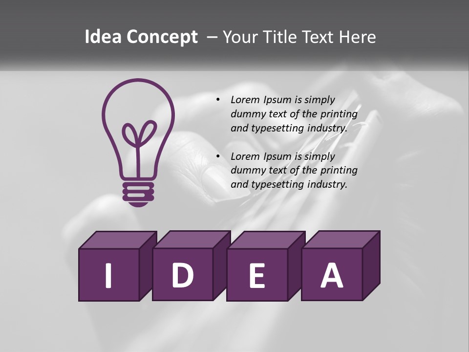 A Person Holding A Guitar String In Their Hands PowerPoint Template