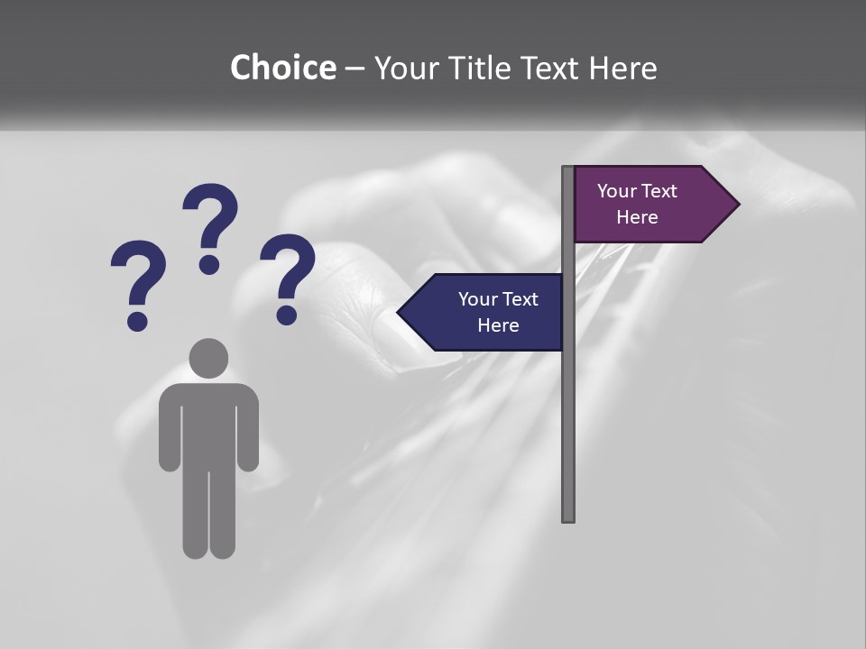 A Person Holding A Guitar String In Their Hands PowerPoint Template