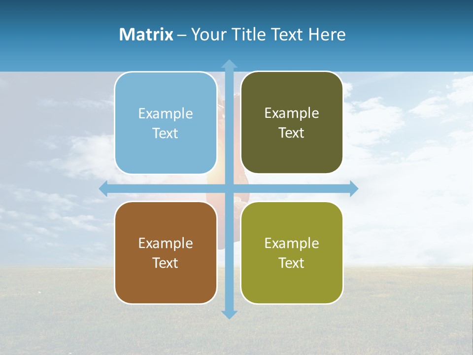 A Man Jumping In The Air With His Arms In The Air PowerPoint Template