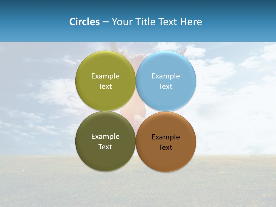 A Man Jumping In The Air With His Arms In The Air PowerPoint Template