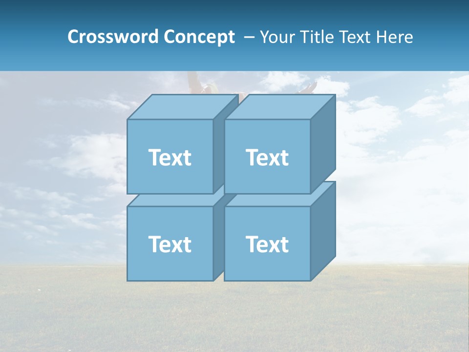 A Man Jumping In The Air With His Arms In The Air PowerPoint Template