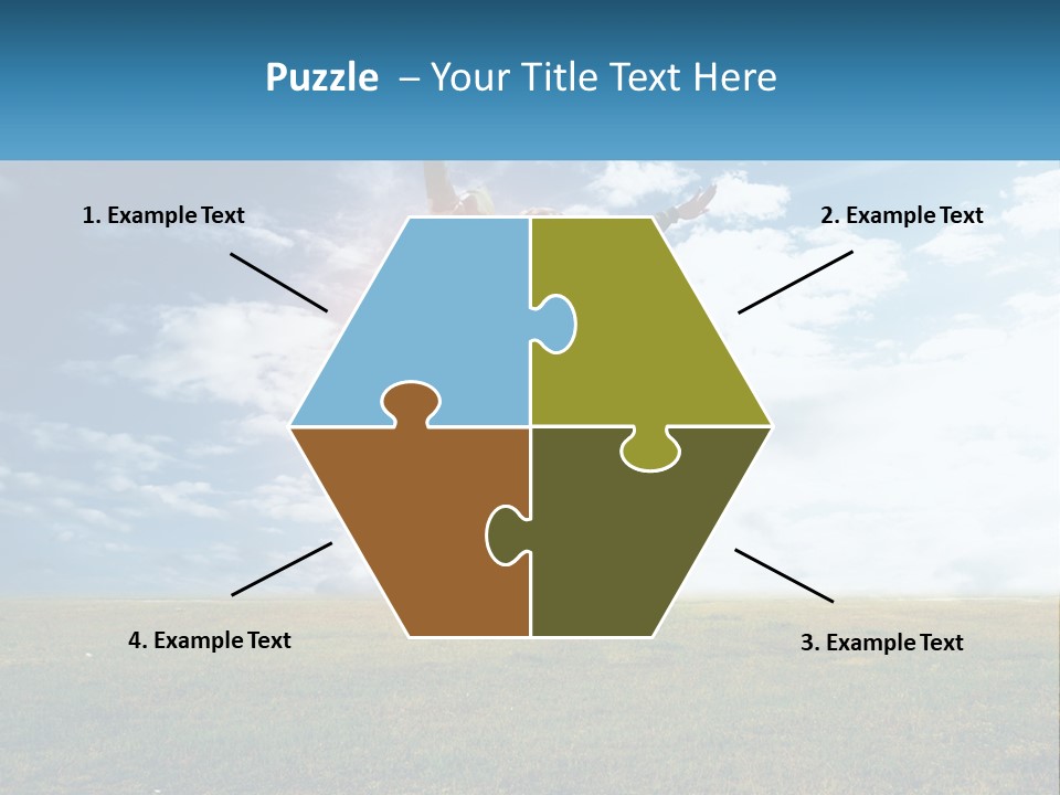 A Man Jumping In The Air With His Arms In The Air PowerPoint Template