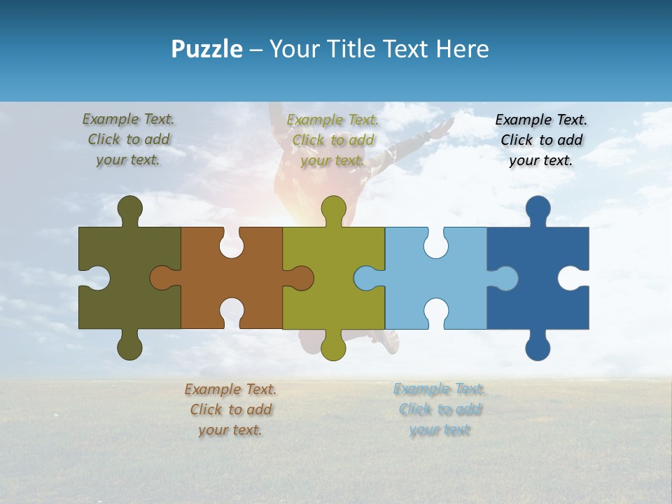 A Man Jumping In The Air With His Arms In The Air PowerPoint Template