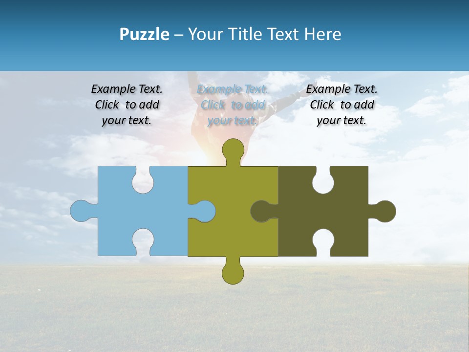 A Man Jumping In The Air With His Arms In The Air PowerPoint Template