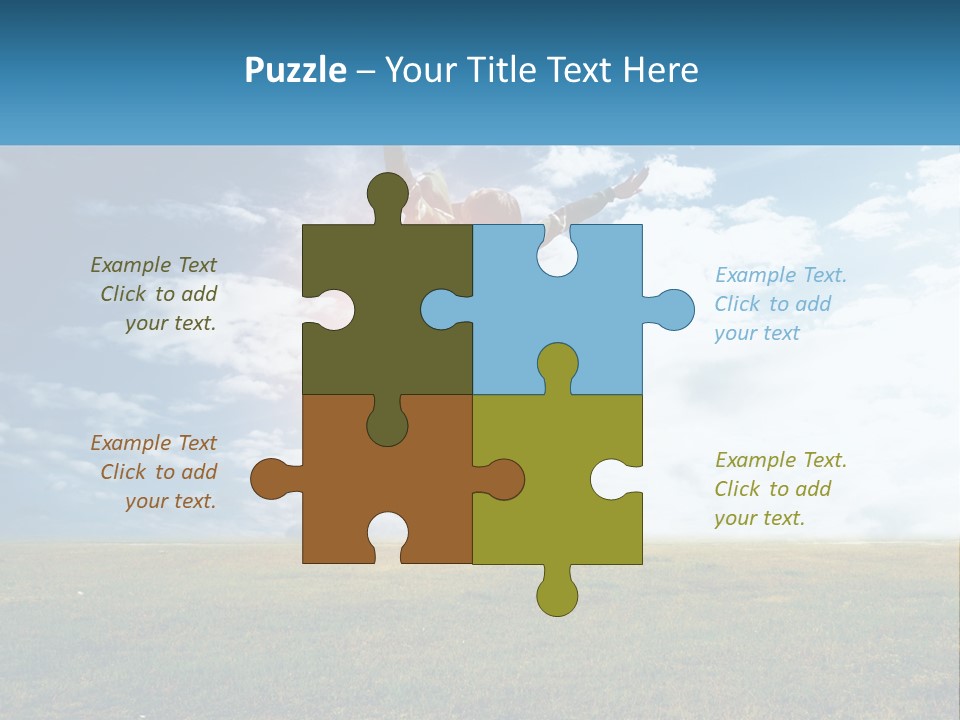 A Man Jumping In The Air With His Arms In The Air PowerPoint Template