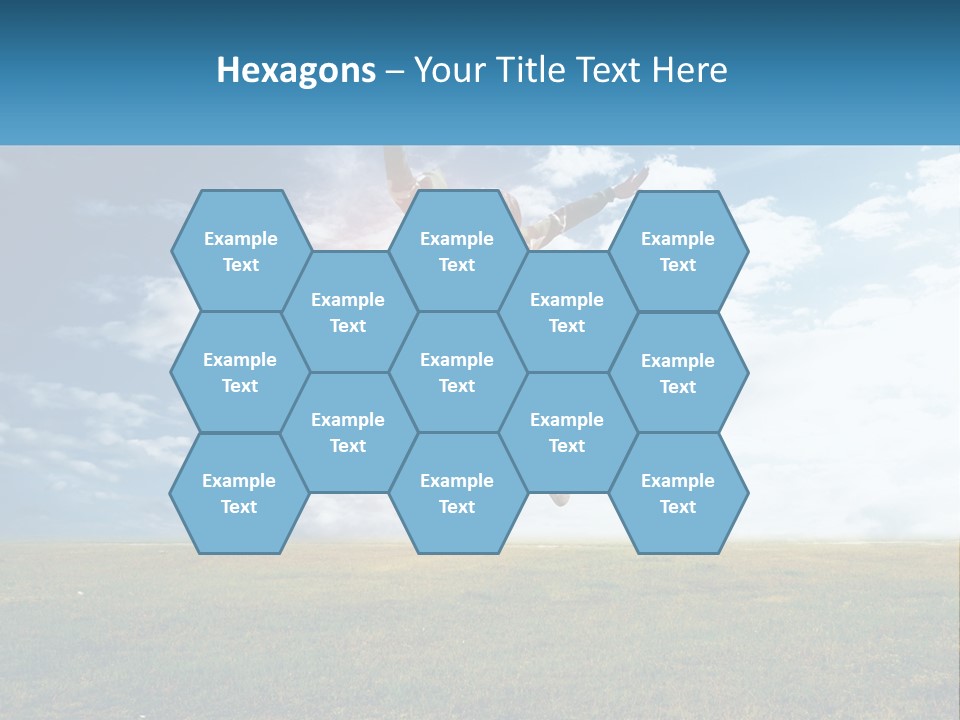 A Man Jumping In The Air With His Arms In The Air PowerPoint Template