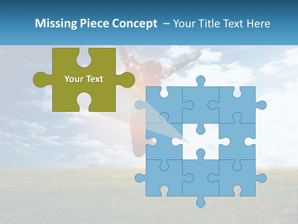 A Man Jumping In The Air With His Arms In The Air PowerPoint Template