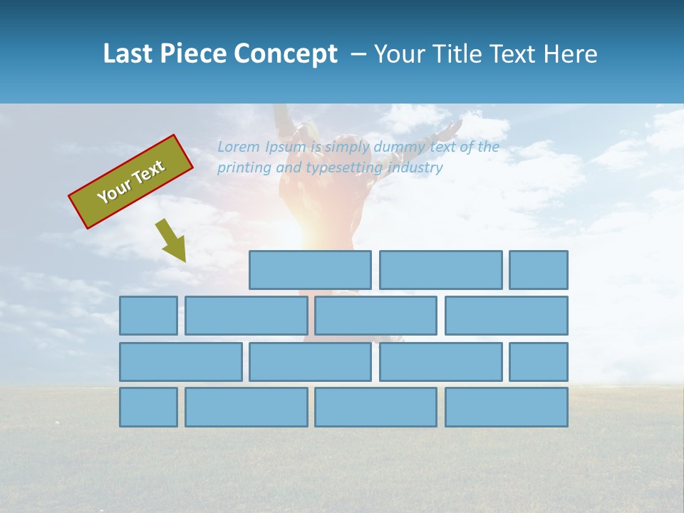 A Man Jumping In The Air With His Arms In The Air PowerPoint Template