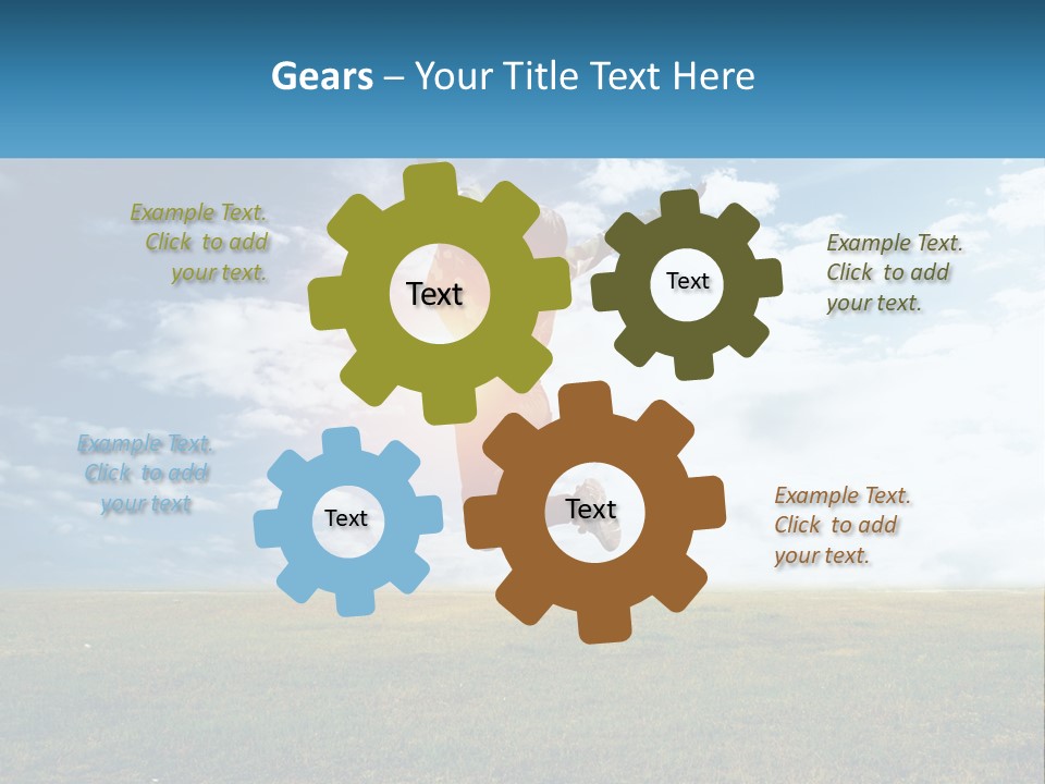 A Man Jumping In The Air With His Arms In The Air PowerPoint Template