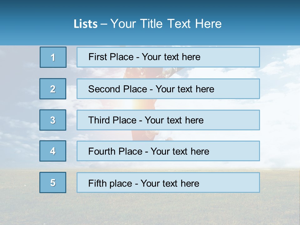 A Man Jumping In The Air With His Arms In The Air PowerPoint Template