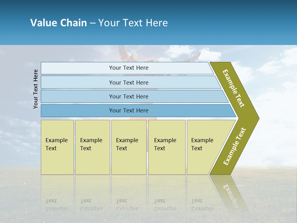 A Man Jumping In The Air With His Arms In The Air PowerPoint Template