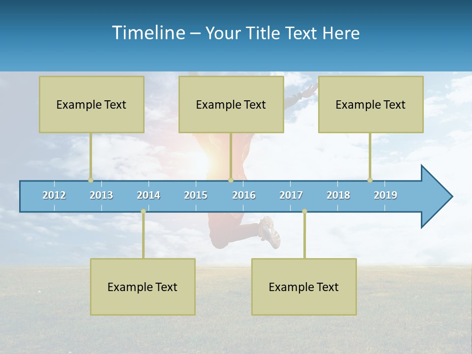 A Man Jumping In The Air With His Arms In The Air PowerPoint Template