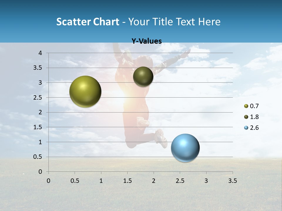 A Man Jumping In The Air With His Arms In The Air PowerPoint Template