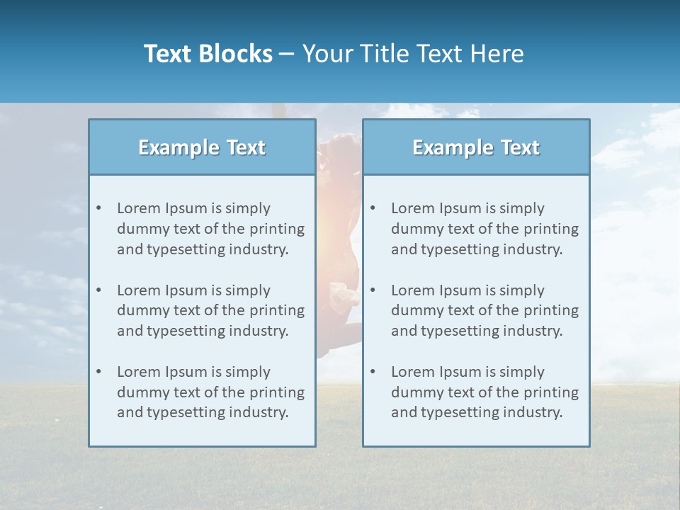 A Man Jumping In The Air With His Arms In The Air PowerPoint Template