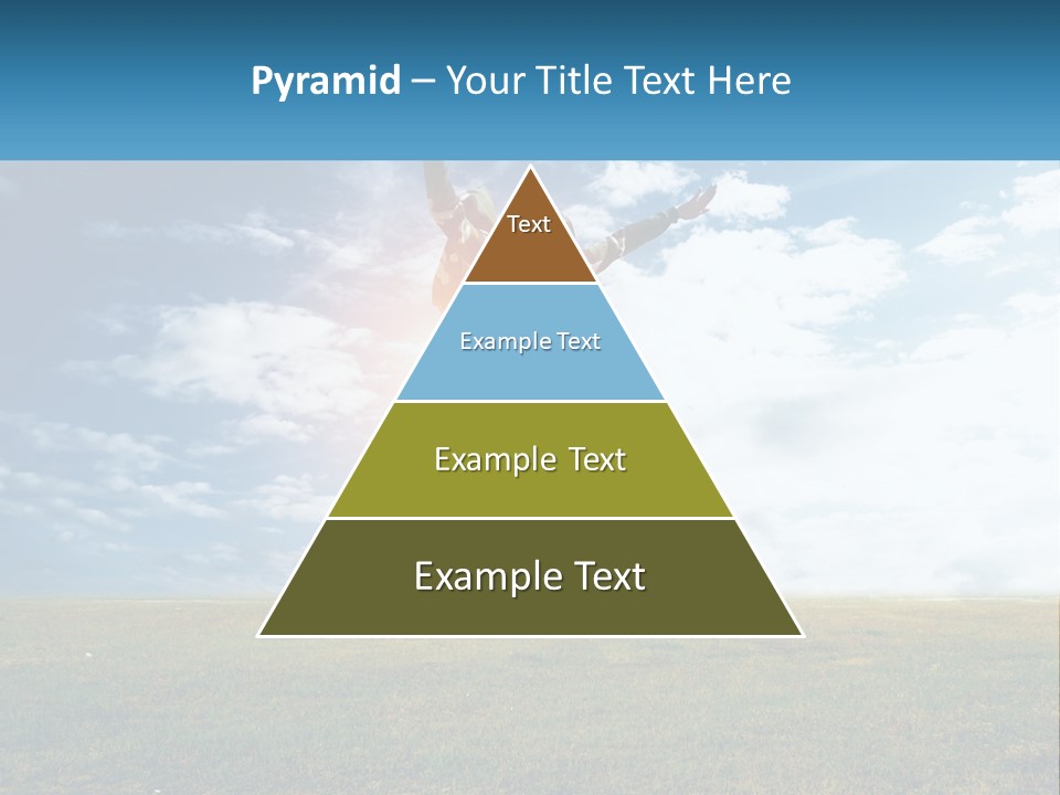 A Man Jumping In The Air With His Arms In The Air PowerPoint Template