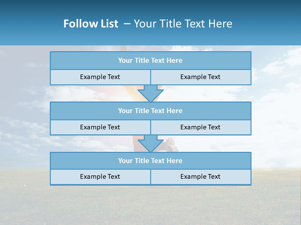 A Man Jumping In The Air With His Arms In The Air PowerPoint Template