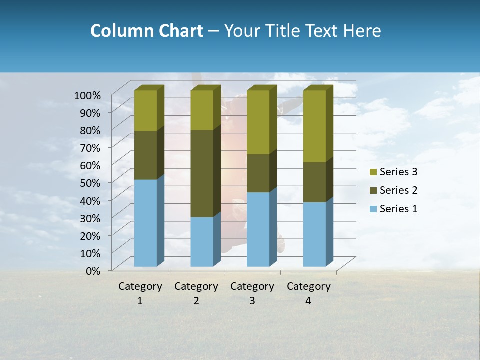 A Man Jumping In The Air With His Arms In The Air PowerPoint Template