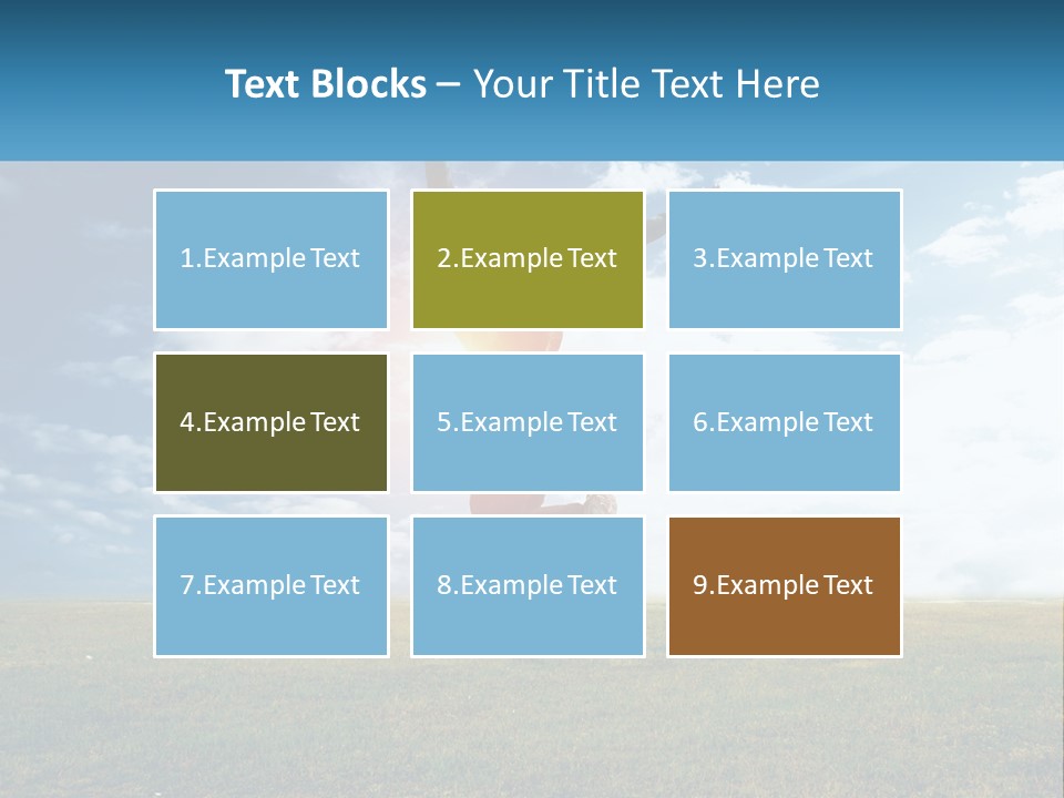 A Man Jumping In The Air With His Arms In The Air PowerPoint Template