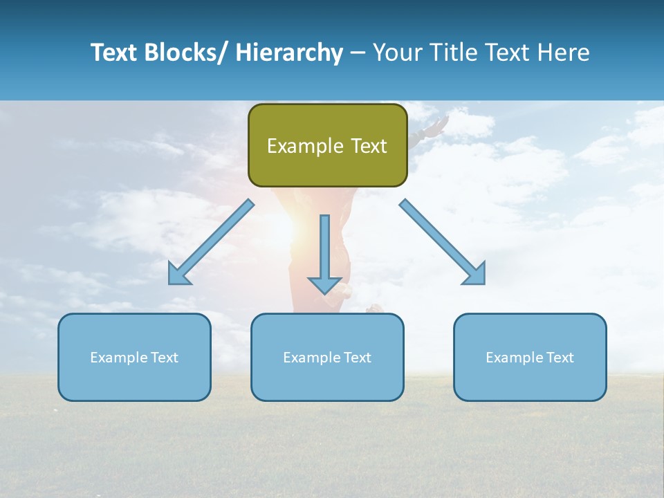 A Man Jumping In The Air With His Arms In The Air PowerPoint Template