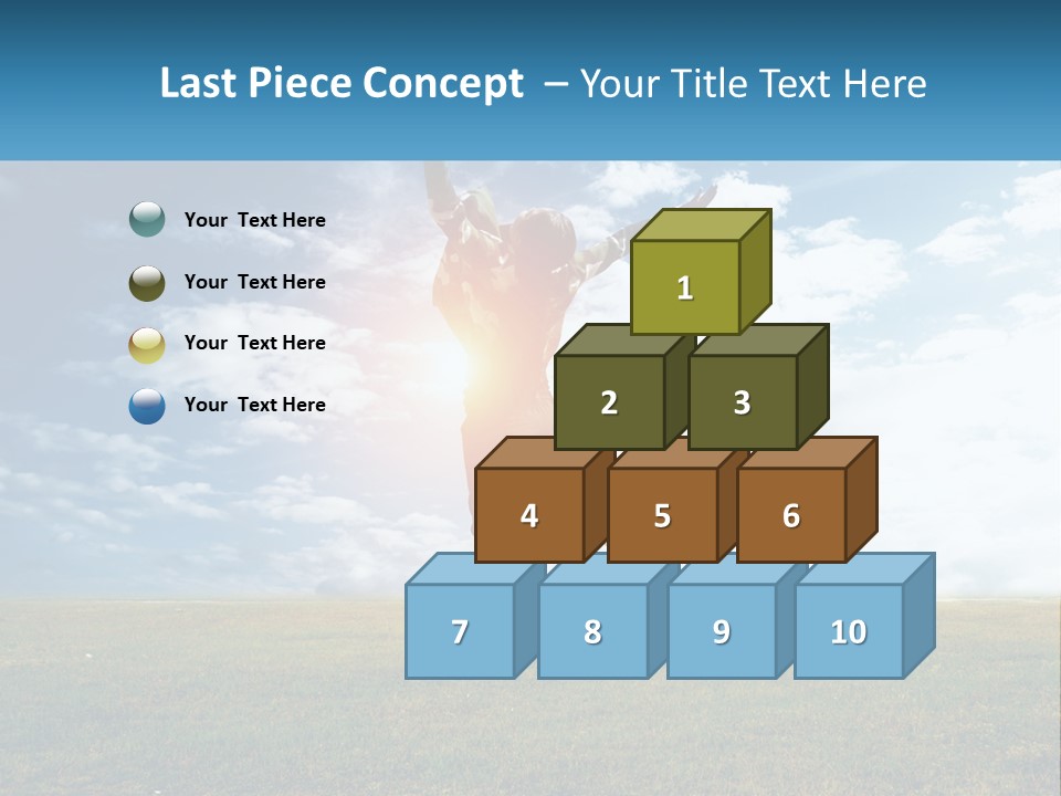 A Man Jumping In The Air With His Arms In The Air PowerPoint Template