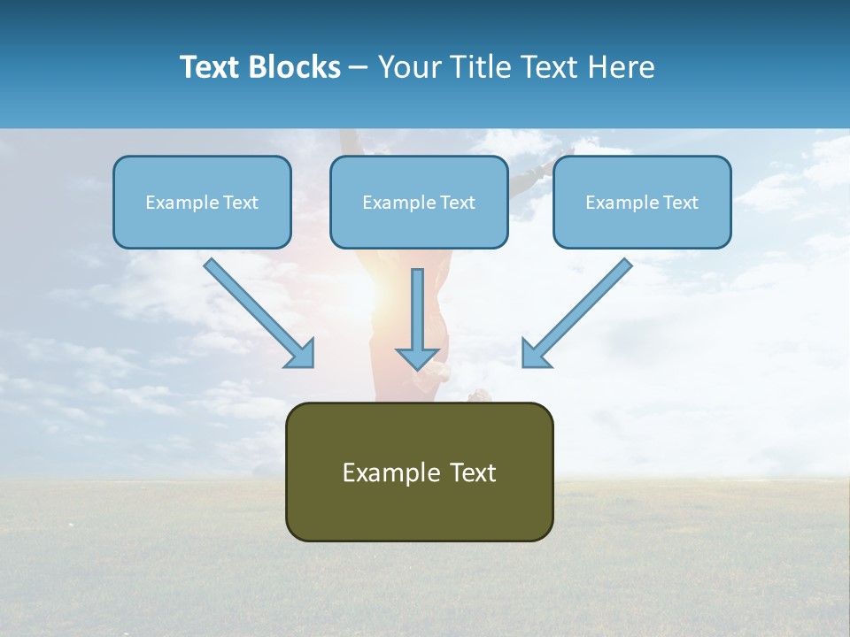 A Man Jumping In The Air With His Arms In The Air PowerPoint Template