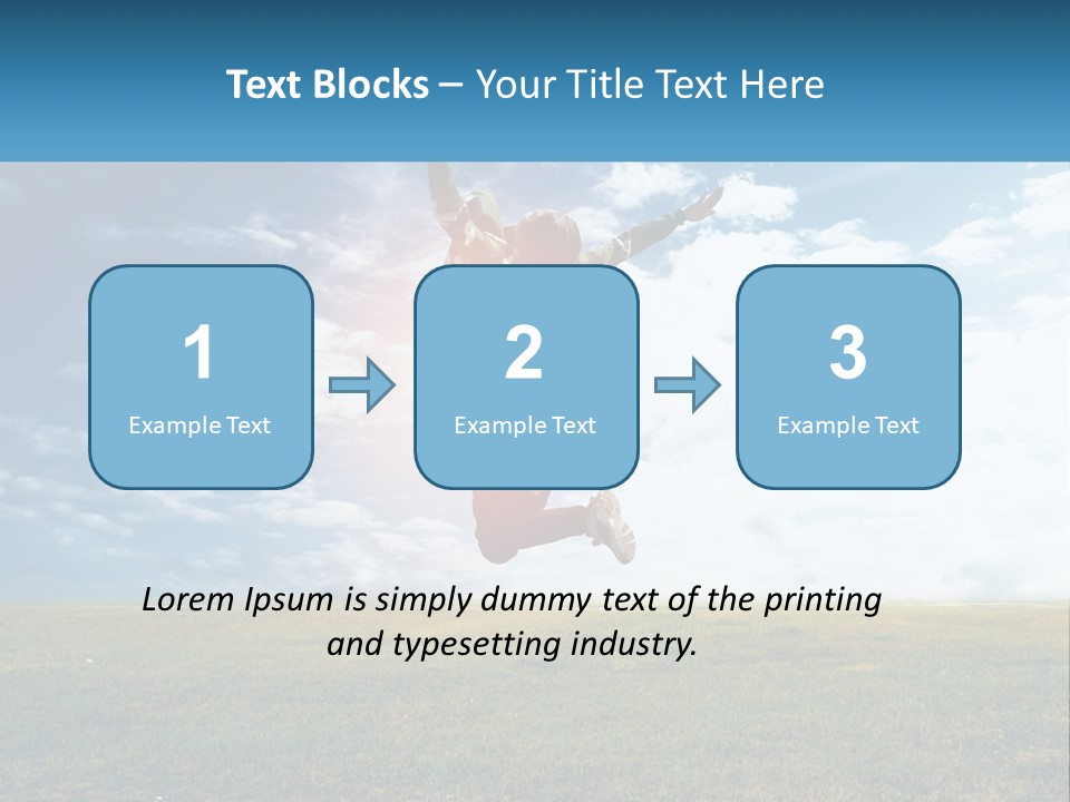 A Man Jumping In The Air With His Arms In The Air PowerPoint Template