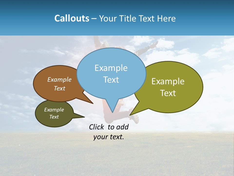 A Man Jumping In The Air With His Arms In The Air PowerPoint Template