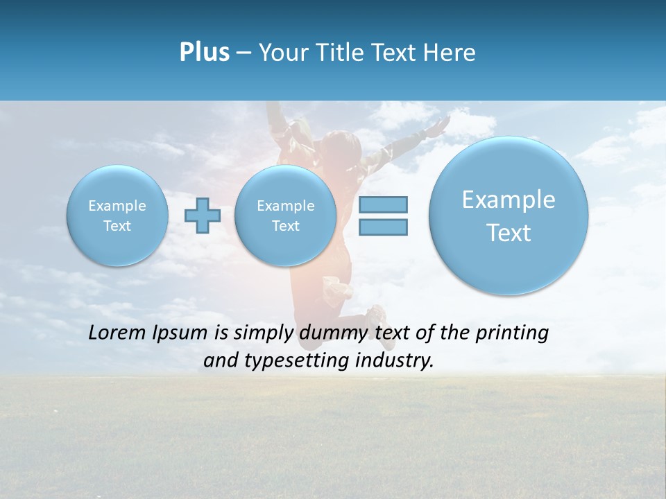 A Man Jumping In The Air With His Arms In The Air PowerPoint Template