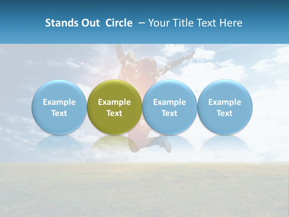 A Man Jumping In The Air With His Arms In The Air PowerPoint Template