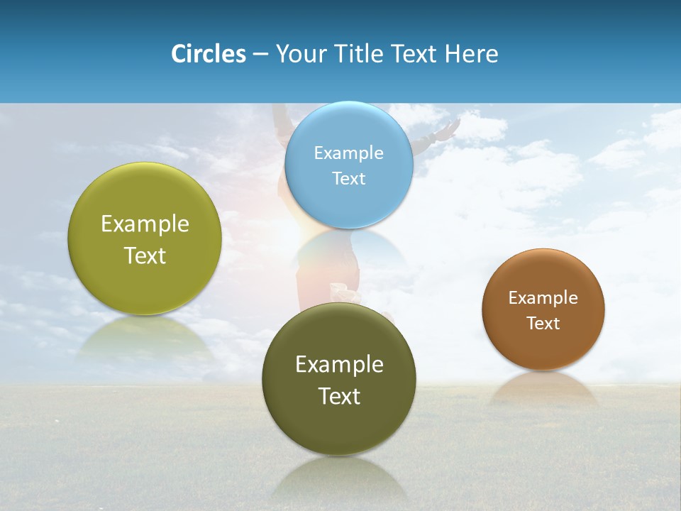 A Man Jumping In The Air With His Arms In The Air PowerPoint Template