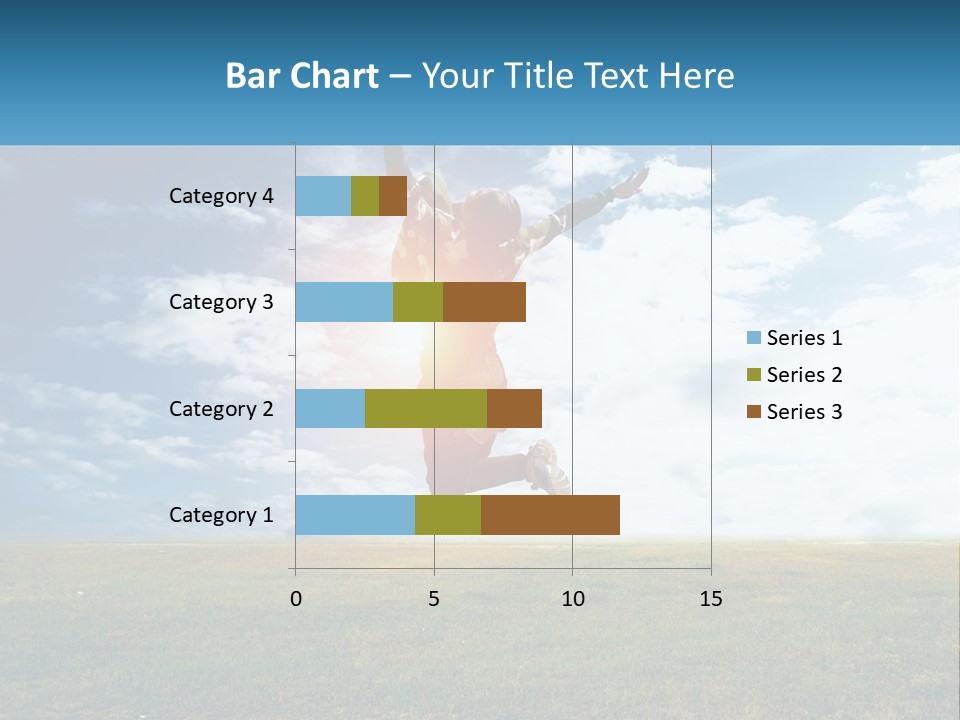 A Man Jumping In The Air With His Arms In The Air PowerPoint Template