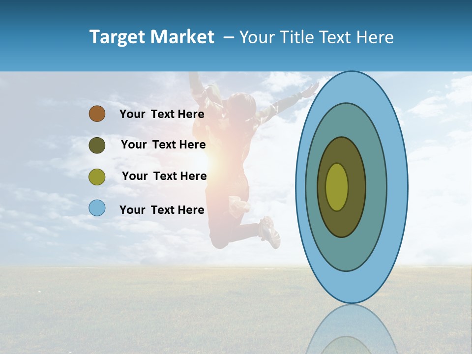 A Man Jumping In The Air With His Arms In The Air PowerPoint Template