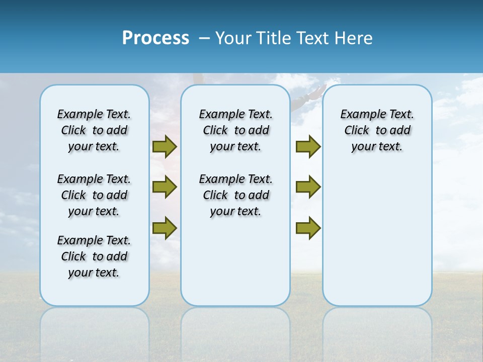 A Man Jumping In The Air With His Arms In The Air PowerPoint Template