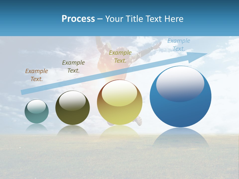 A Man Jumping In The Air With His Arms In The Air PowerPoint Template