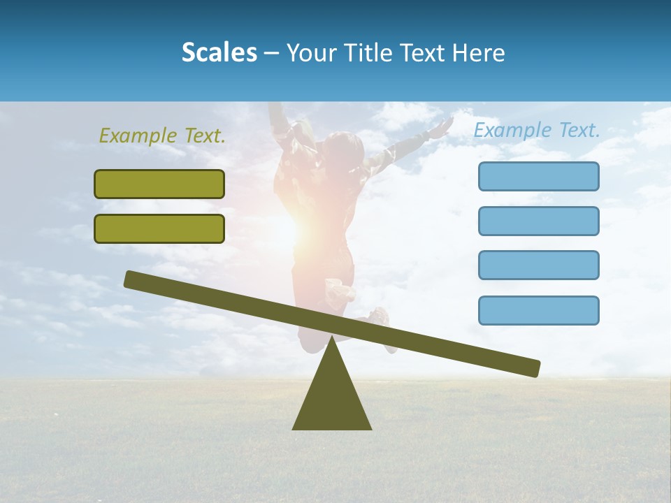 A Man Jumping In The Air With His Arms In The Air PowerPoint Template