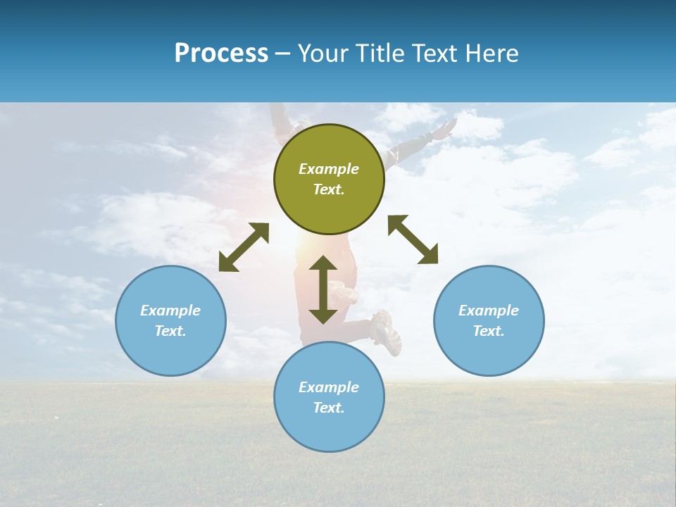 A Man Jumping In The Air With His Arms In The Air PowerPoint Template