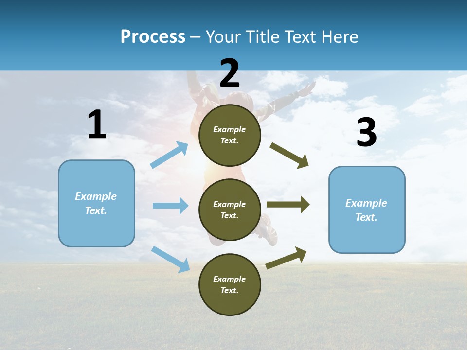 A Man Jumping In The Air With His Arms In The Air PowerPoint Template