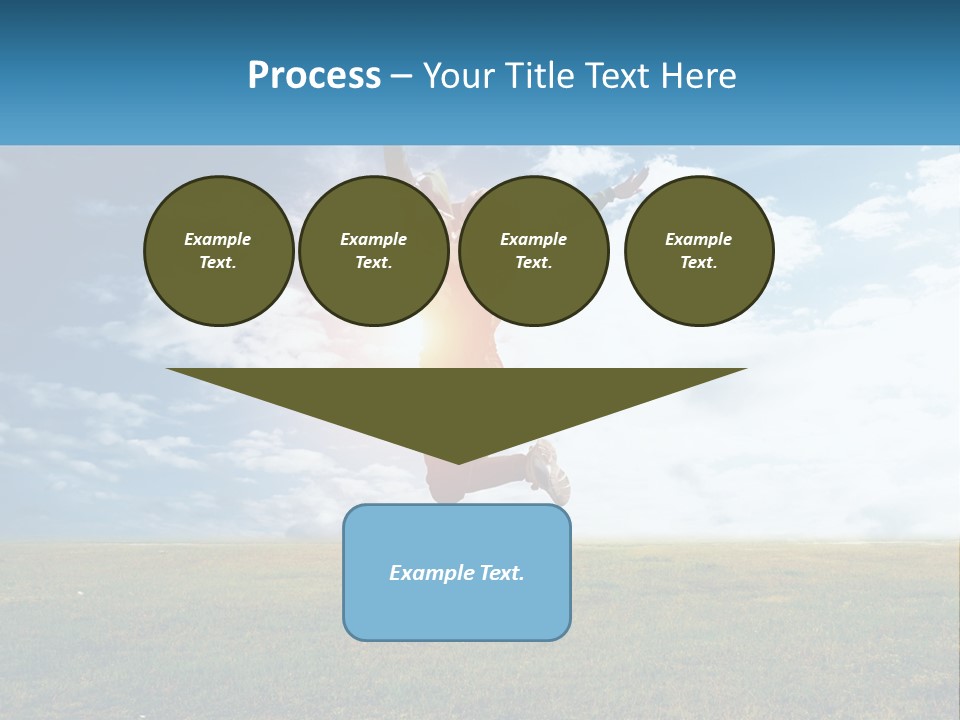 A Man Jumping In The Air With His Arms In The Air PowerPoint Template