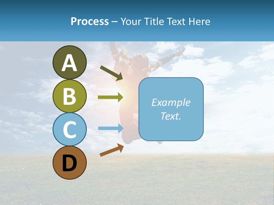 A Man Jumping In The Air With His Arms In The Air PowerPoint Template