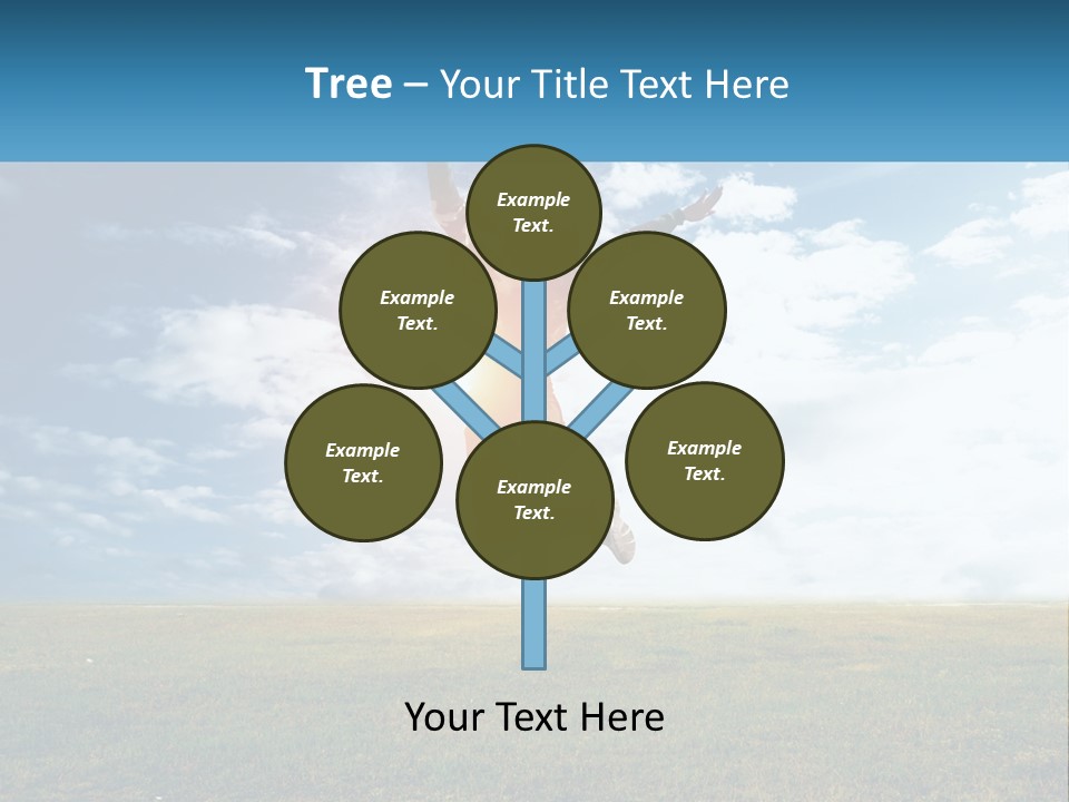 A Man Jumping In The Air With His Arms In The Air PowerPoint Template