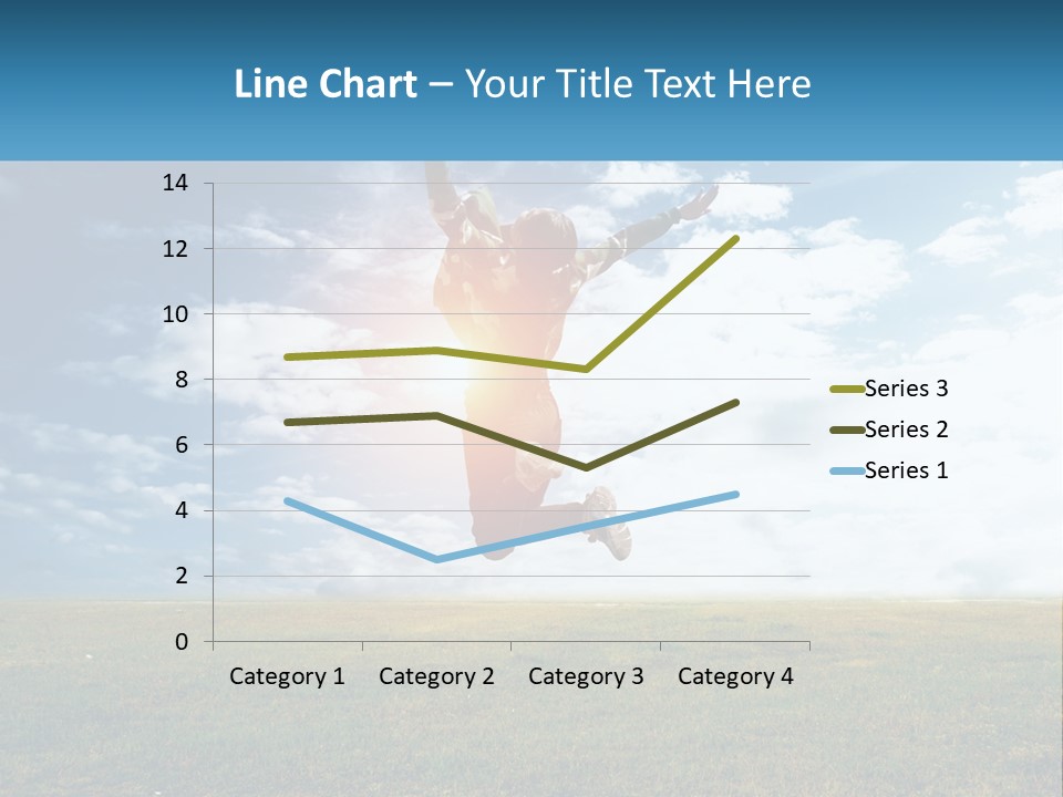 A Man Jumping In The Air With His Arms In The Air PowerPoint Template