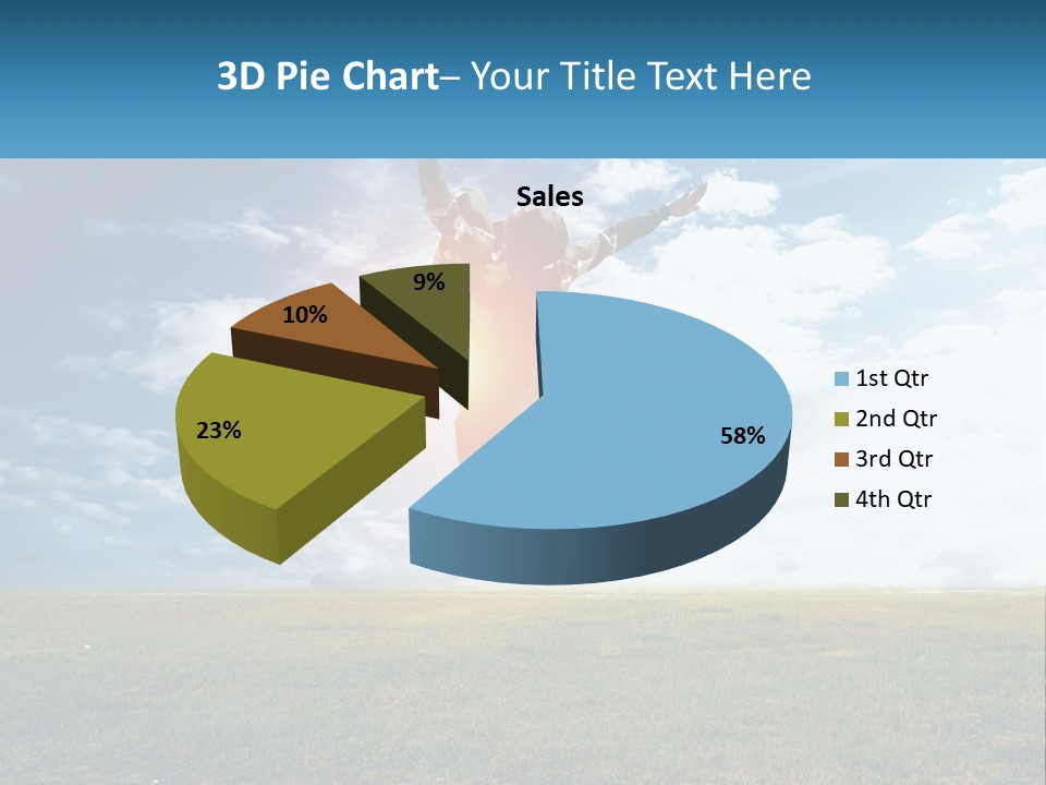 A Man Jumping In The Air With His Arms In The Air PowerPoint Template
